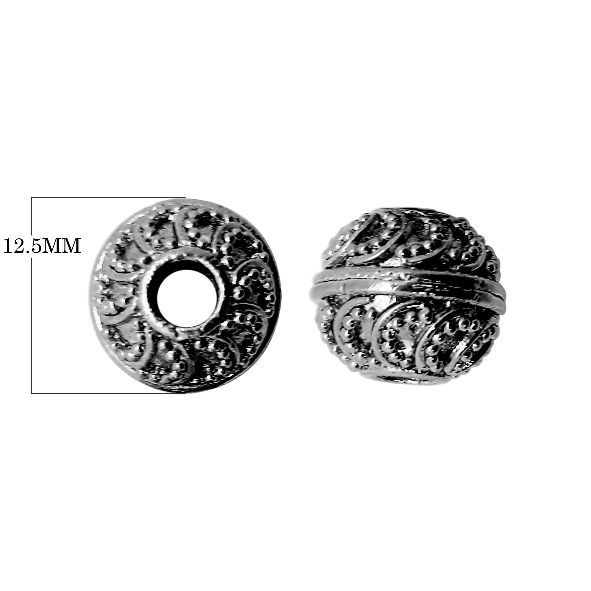 BR-146 Black Rhodium Overlay Bali Bead Beads Bali Designs Inc 