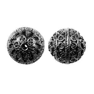 BR-155 Black Rhodium Overlay Bali Bead Beads Bali Designs Inc 
