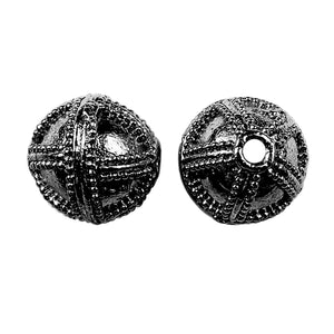 BR-157 Black Rhodium Overlay Bali Bead Beads Bali Designs Inc 