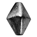 BR-186 Black Rhodium Overlay 3D Rhombus Shape Brushed Bead Beads Bali Designs Inc 
