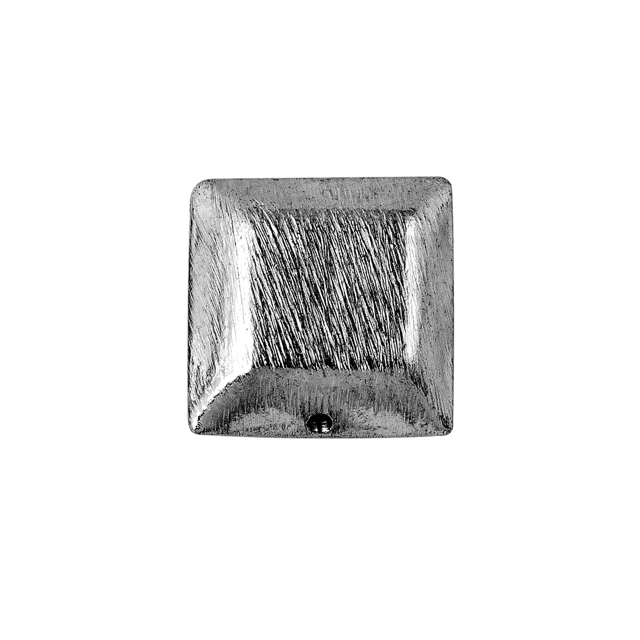 BR-203-10MM Black Rhodium Overlay Square Shape Brushed Bead Beads Bali Designs Inc 