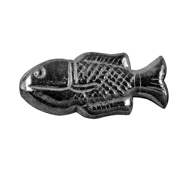 BR-209 Black Rhodium Overlay Fish Shape Brushed Bead Beads Bali Designs Inc 