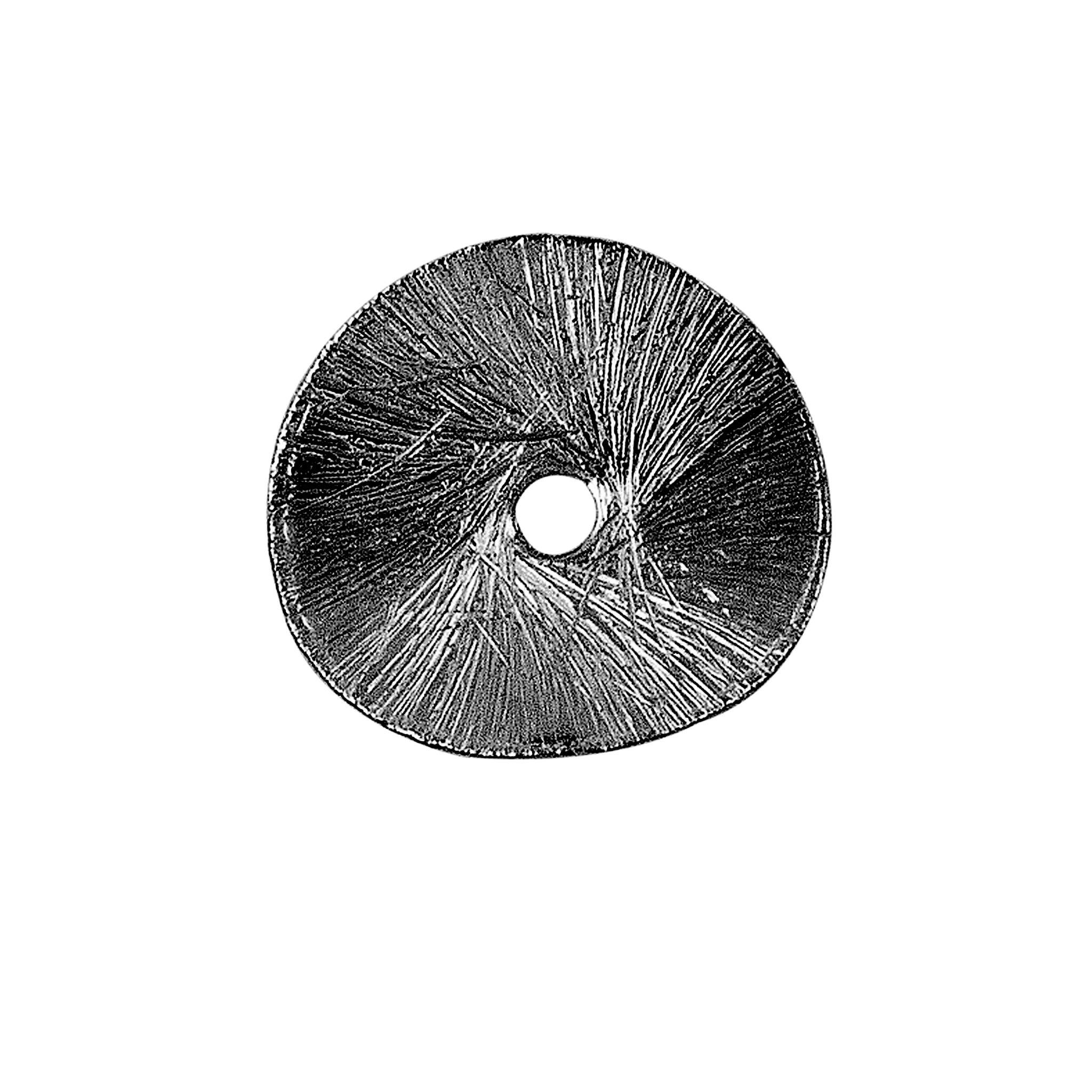 Black rhodium overlay copper round brushed disc bead handcrafted in India for wholesale jewelry