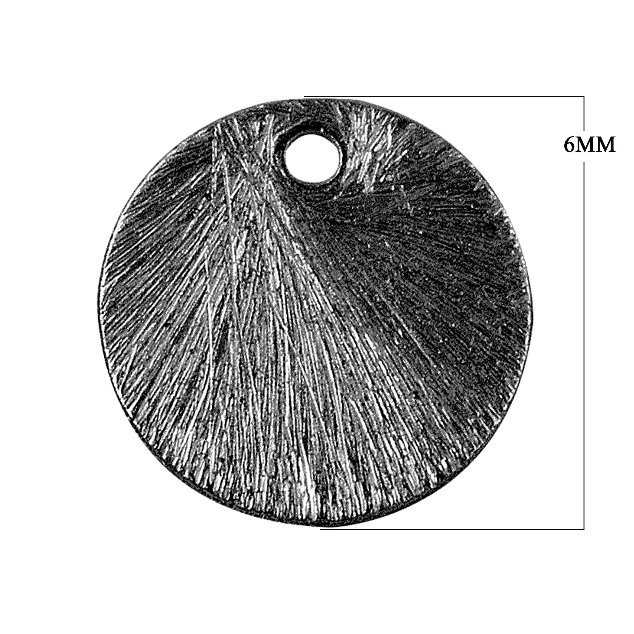 BR-217-6MM Black Rhodium Overlay Round Shape Chip Bead Beads Bali Designs Inc 