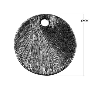 BR-217-6MM Black Rhodium Overlay Round Shape Chip Bead Beads Bali Designs Inc 