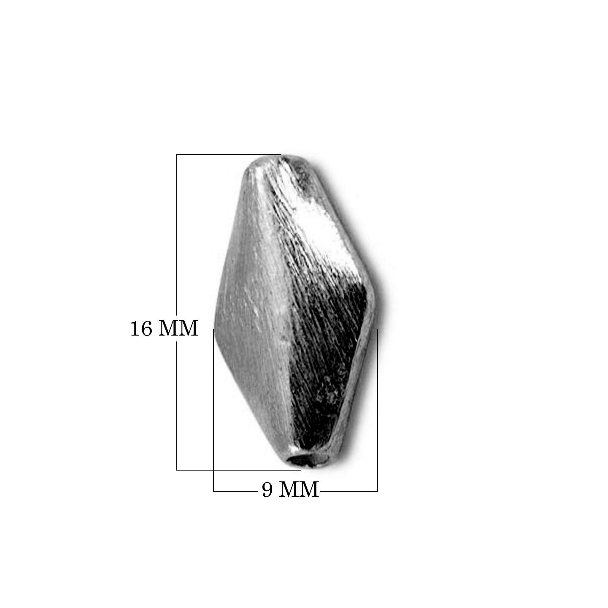 Black rhodium overlay copper angular barrel bead handcrafted in India for wholesale jewelry