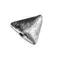 BR-233 Black Rhodium Overlay Triangle Shape Brushed Bead Beads Bali Designs Inc 