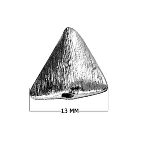 BR-233 Black Rhodium Overlay Triangle Shape Brushed Bead Beads Bali Designs Inc 