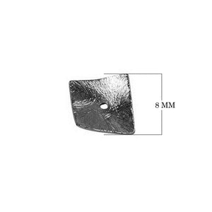Black rhodium overlay over copper square textured connector handcrafted in India for wholesale jewelry making