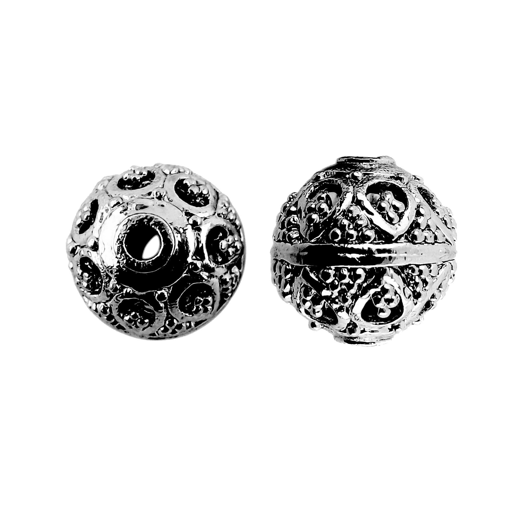 BR-259 Black Rhodium Overlay Bali Bead Beads Bali Designs Inc 