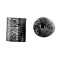 BR-264 Black Rhodium Overlay Cylinder Shape Brushed Bead Beads Bali Designs Inc 
