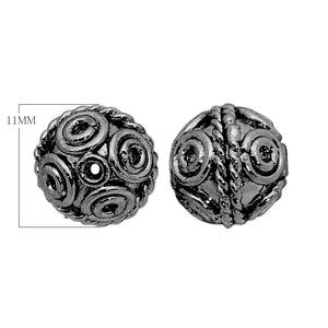 BR-371 Black Rhodium Overlay Bali Bead Beads Bali Designs Inc 