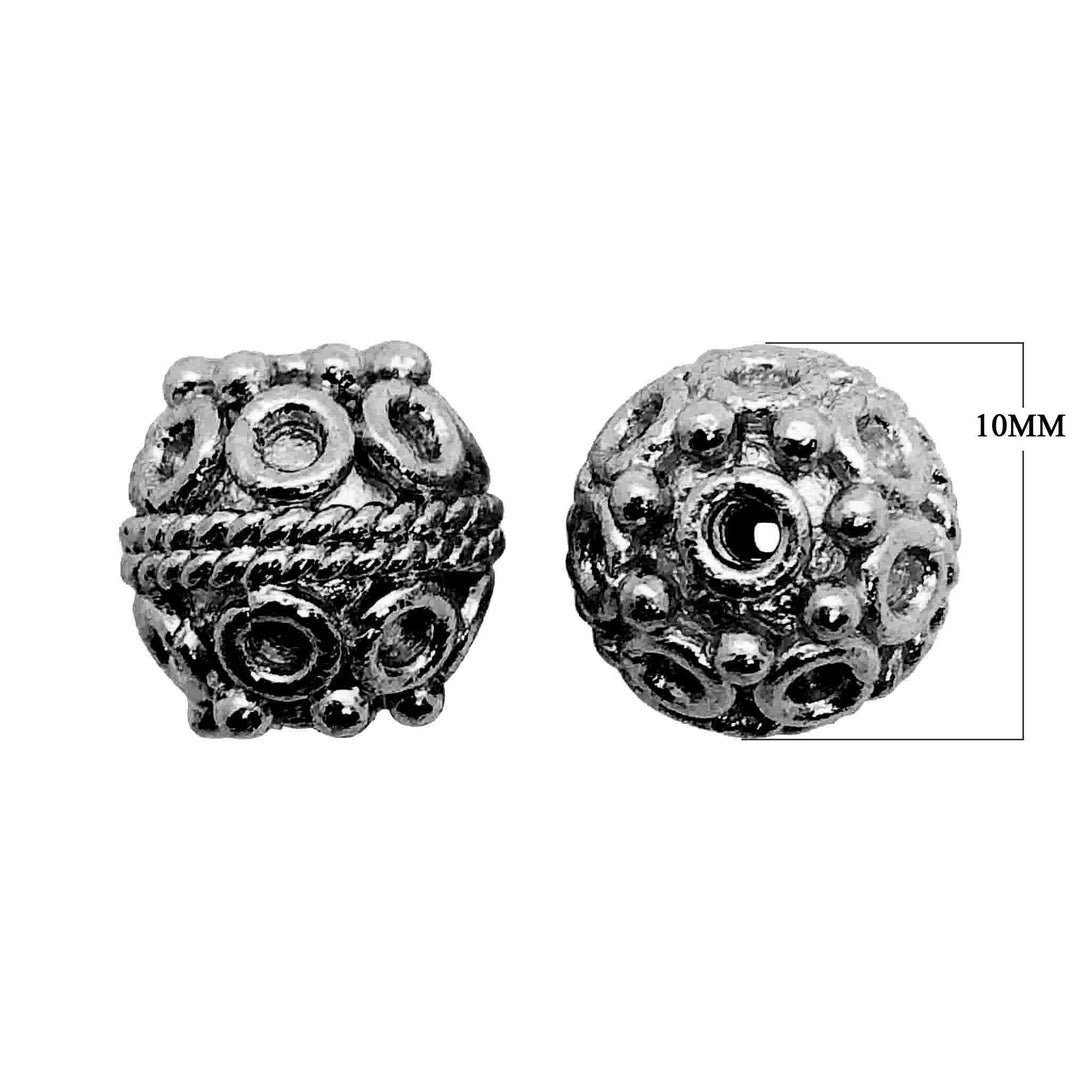 BR-374 Black Rhodium Overlay Bali Bead Beads Bali Designs Inc 