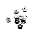 BR-379 Black Rhodium Overlay Flower Shape Chip Bead Beads Bali Designs Inc 