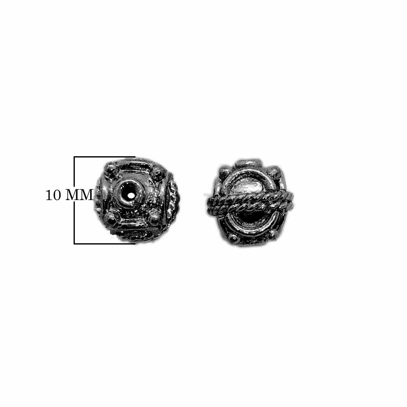 BR-380 Black Rhodium Overlay Bali Bead Beads Bali Designs Inc 