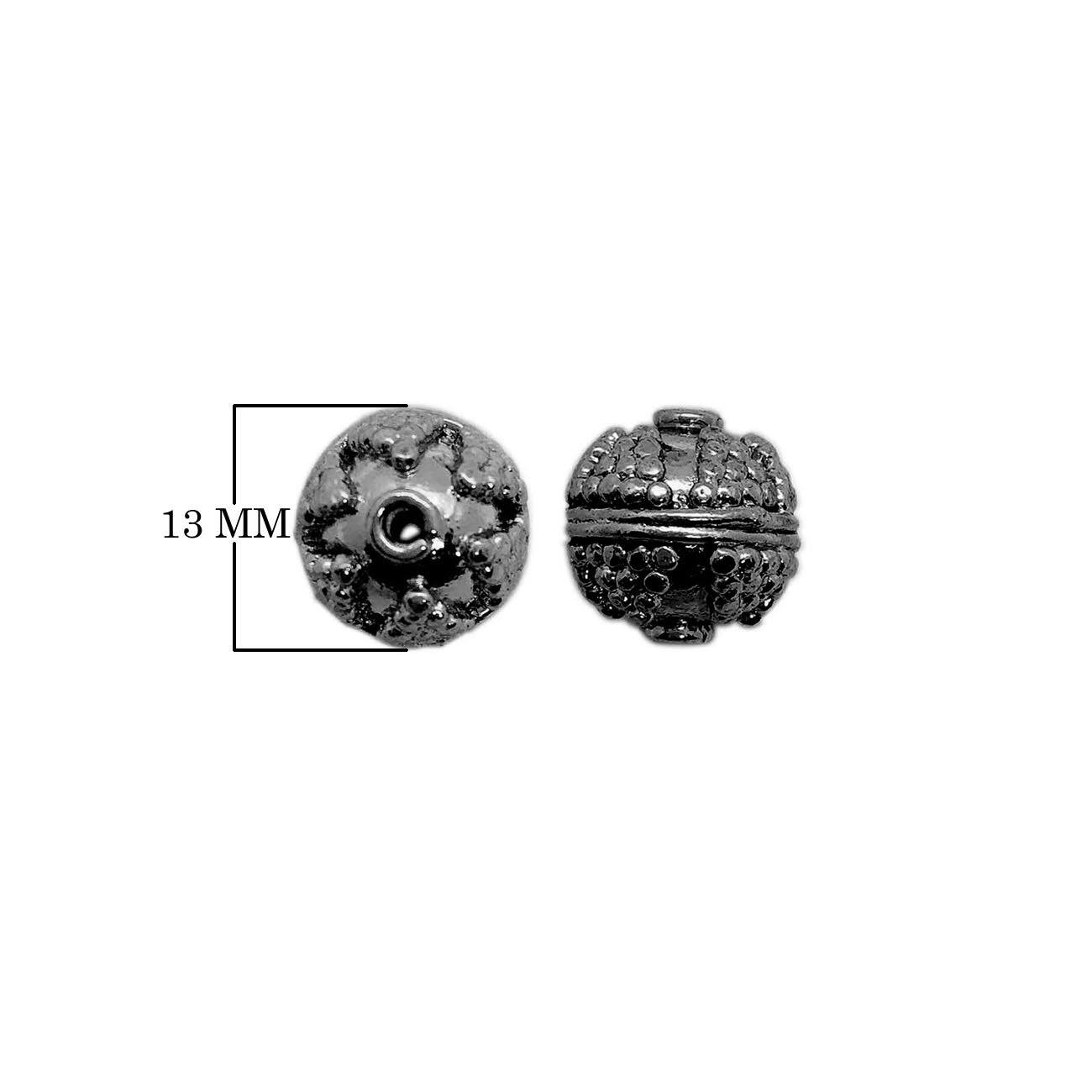 BR-384 Black Rhodium Overlay Bali Bead Beads Bali Designs Inc 