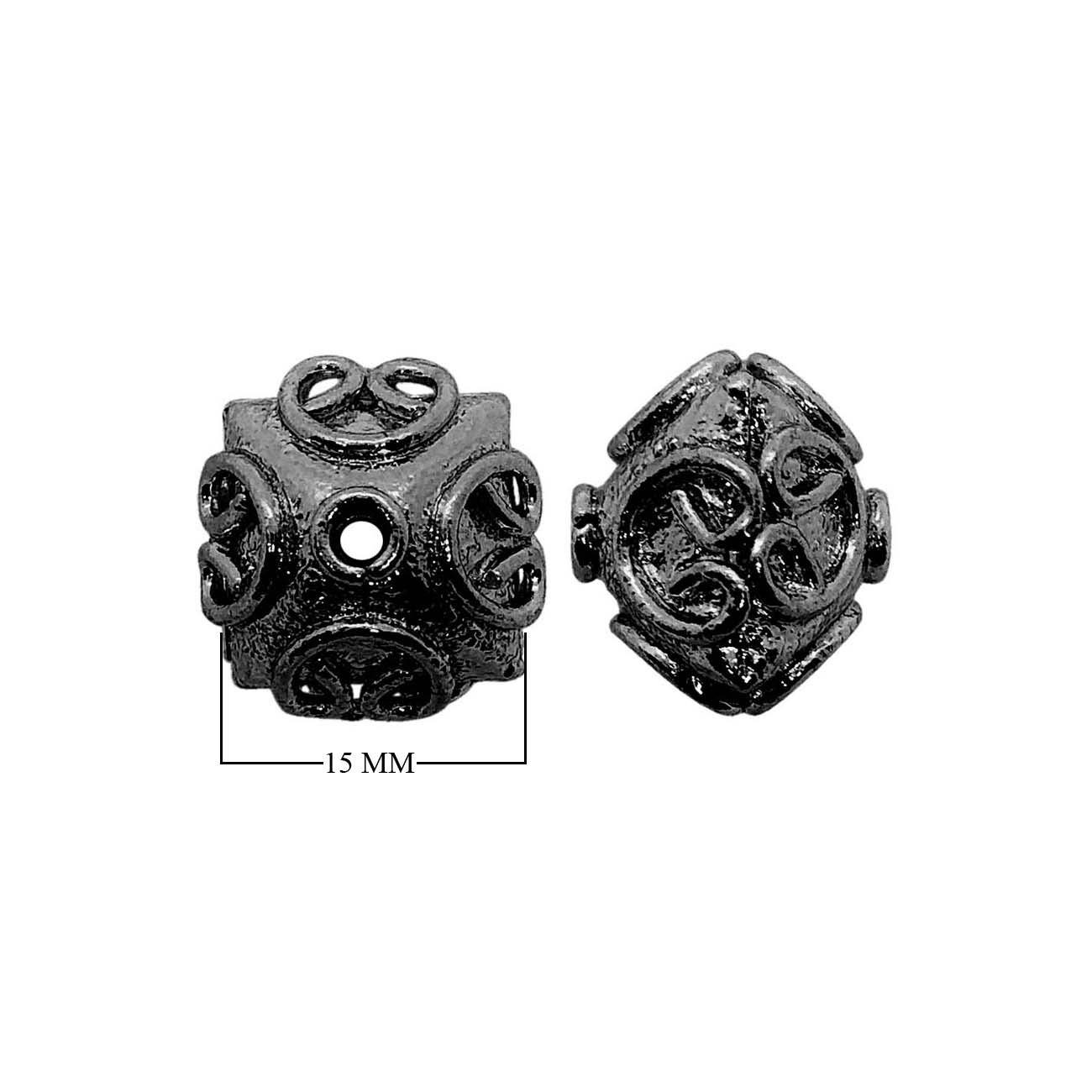 BR-386 Black Rhodium Overlay Bali Bead Beads Bali Designs Inc 