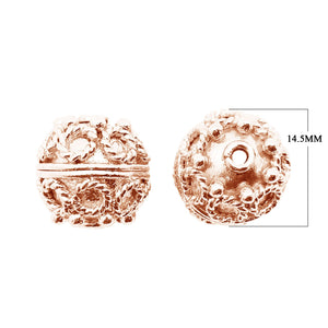 BRG-109 Rose Gold Overlay Bali Bead Beads Bali Designs Inc 