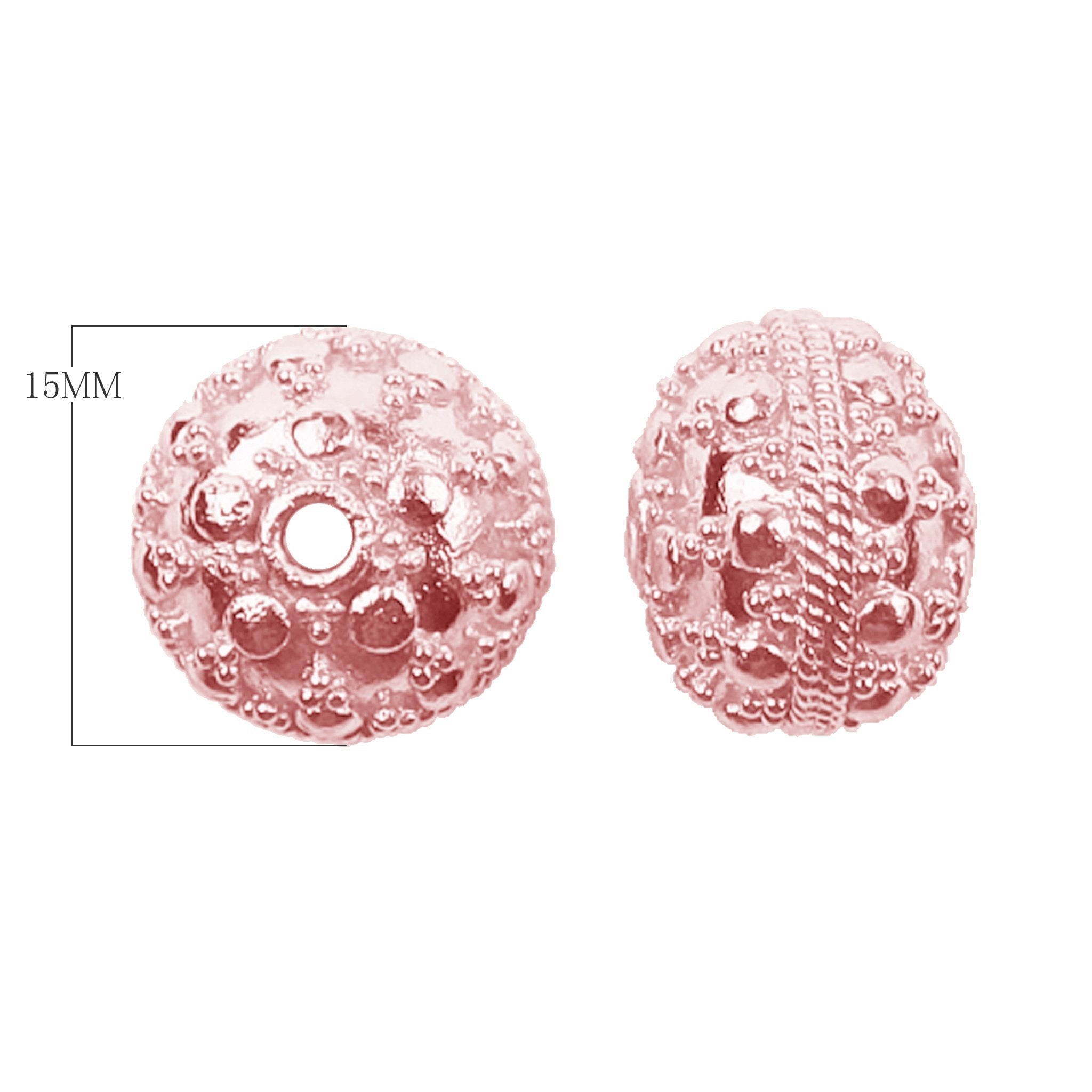 BRG-111 Rose Gold Overlay Bali Bead Beads Bali Designs Inc 
