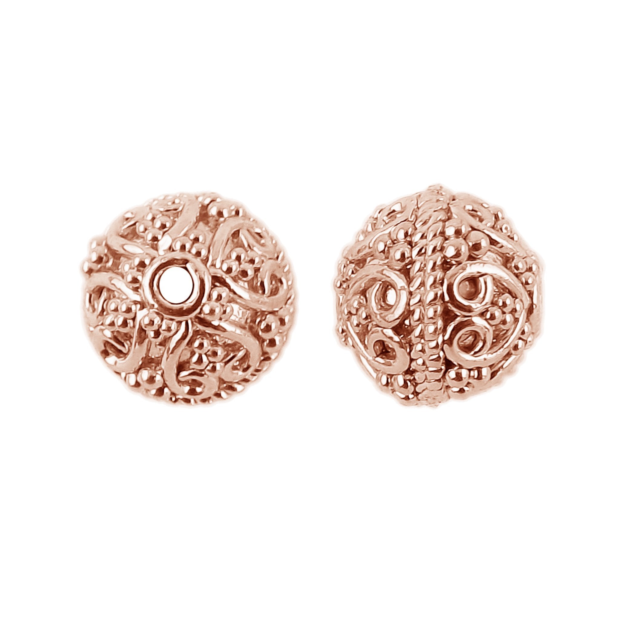 BRG-113 Rose Gold Overlay Bali Bead Beads Bali Designs Inc 