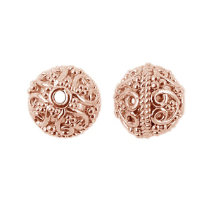 BRG-113 Rose Gold Overlay Bali Bead Beads Bali Designs Inc 