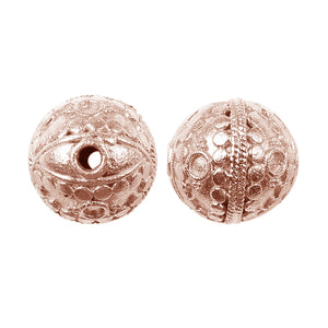 BRG-116 Rose Gold Overlay Bali Bead Beads Bali Designs Inc 