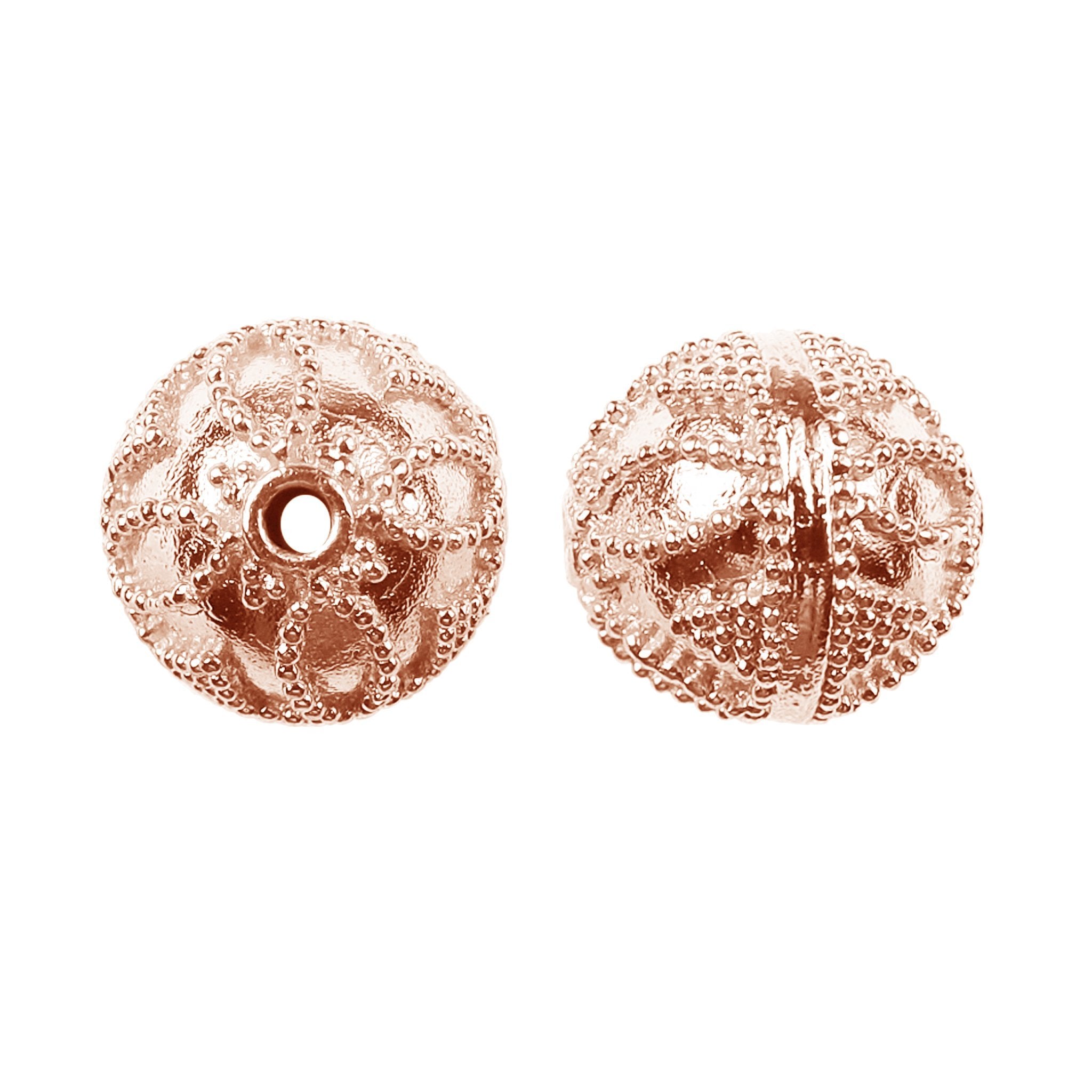 BRG-121 Rose Gold Overlay Bali Bead Beads Bali Designs Inc 