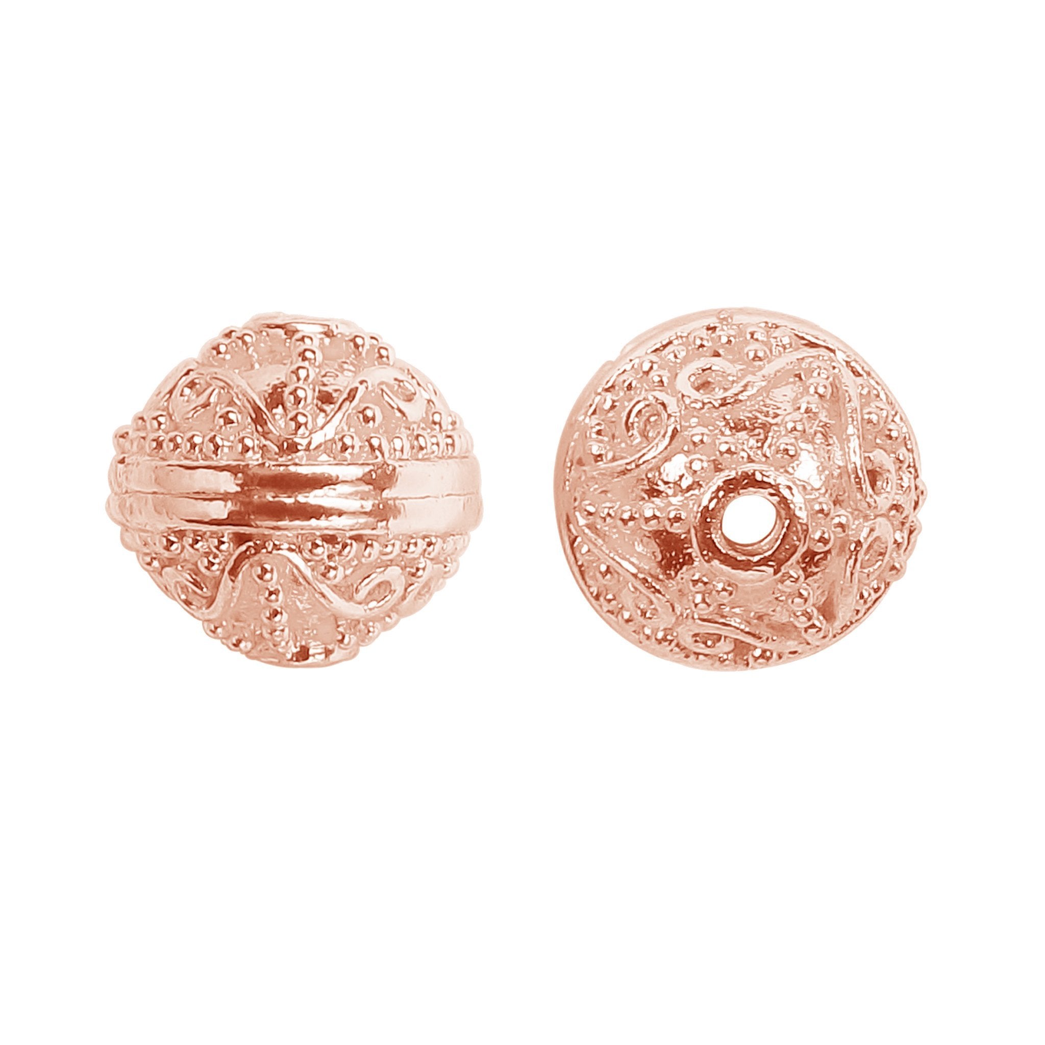 BRG-123 Rose Gold Overlay Bali Bead Beads Bali Designs Inc 