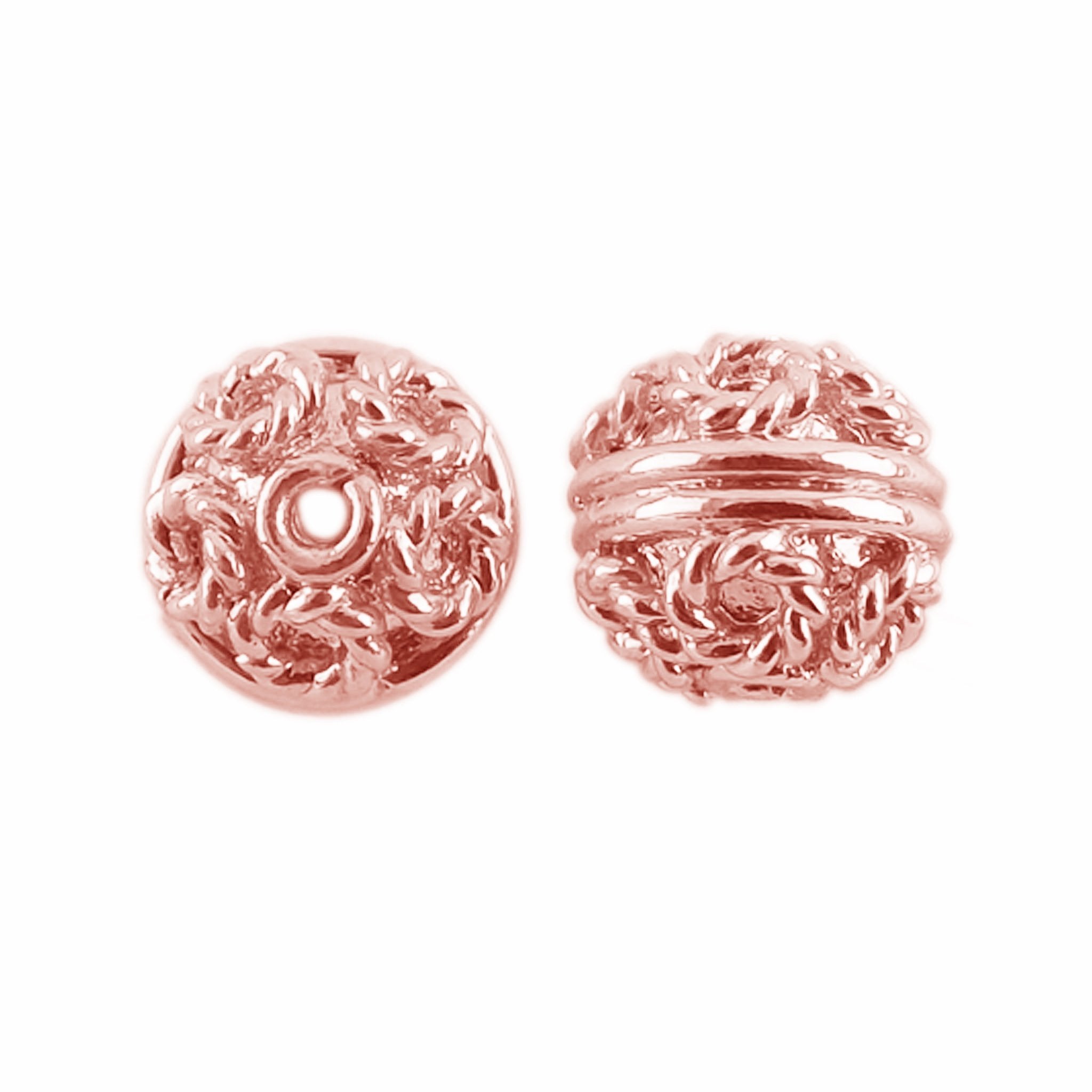 BRG-128 Rose Gold Overlay Bali Bead Beads Bali Designs Inc 
