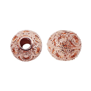 BRG-141 Rose Gold Overlay Bali Bead Beads Bali Designs Inc 