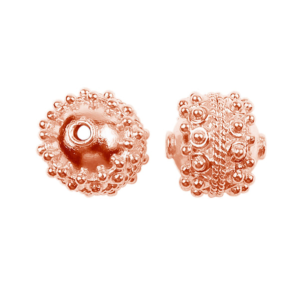 BRG-148 Rose Gold Overlay Bali Bead Beads Bali Designs Inc 