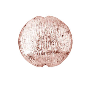 BRG-176-10MM Rose Gold Overlay Circle Shape Brushed Bead Beads Bali Designs Inc 