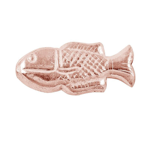 BRG-209 Rose Gold Overlay Fish Shape Brushed Bead Beads Bali Designs Inc 