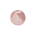 Rose gold overlay over copper large textured disc handcrafted in India for wholesale metal components