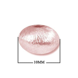 Rose gold overlay over copper domed oval bead handcrafted in India for wholesale metal components