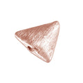 BRG-233 Rose Gold Overlay Triangle Shape Brushed Bead Beads Bali Designs Inc 