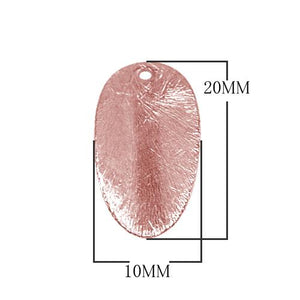 BRG-239 Rose Gold Overlay Oval Leaf Shape Chip Bead Beads Bali Designs Inc 