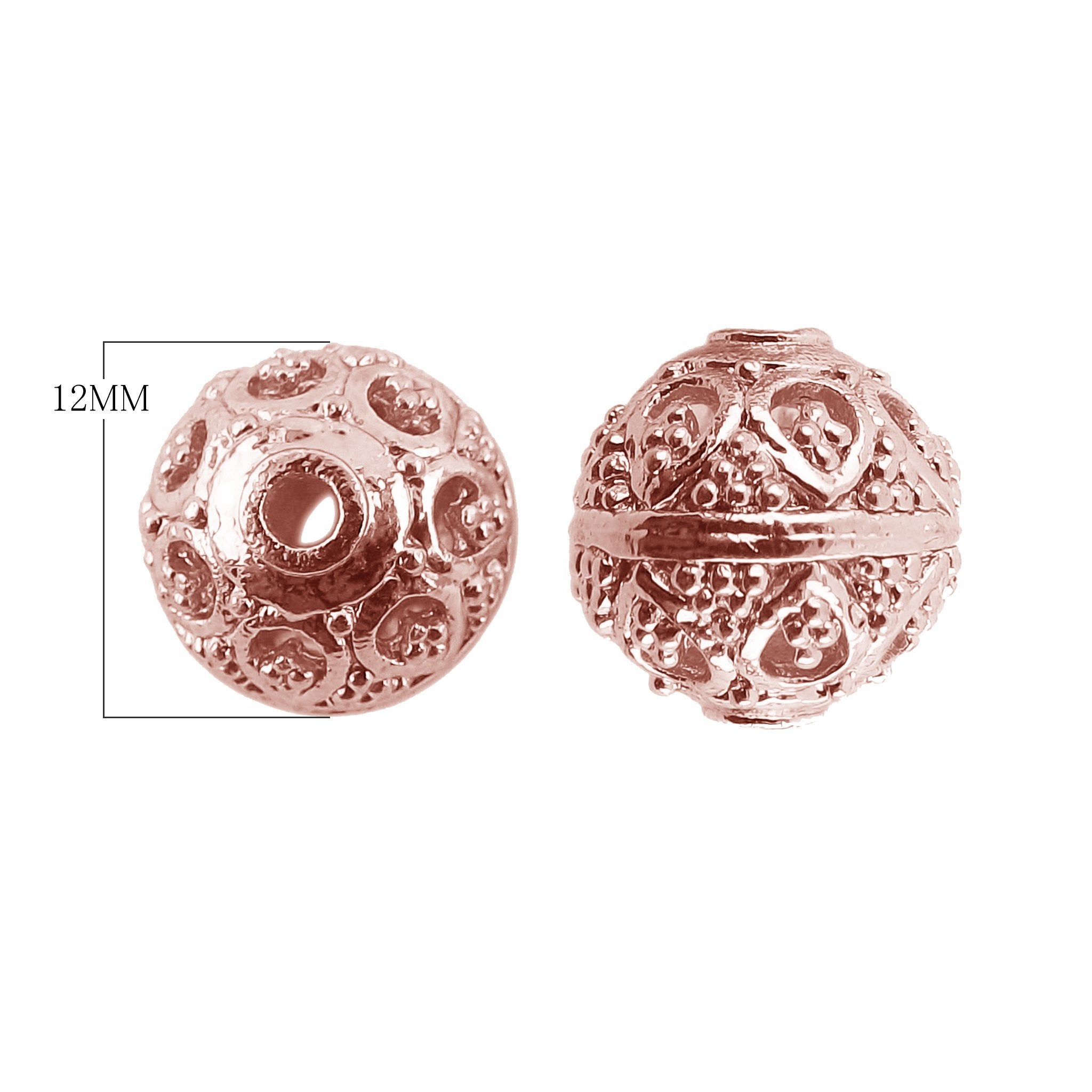 BRG-259 Rose Gold Overlay Bali Bead Beads Bali Designs Inc 