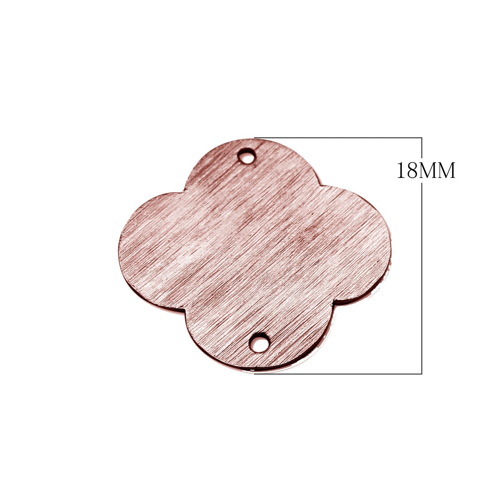 BRG-272-18MM Rose Gold Overlay Quatrefoil Shape Chip Bead Beads Bali Designs Inc 