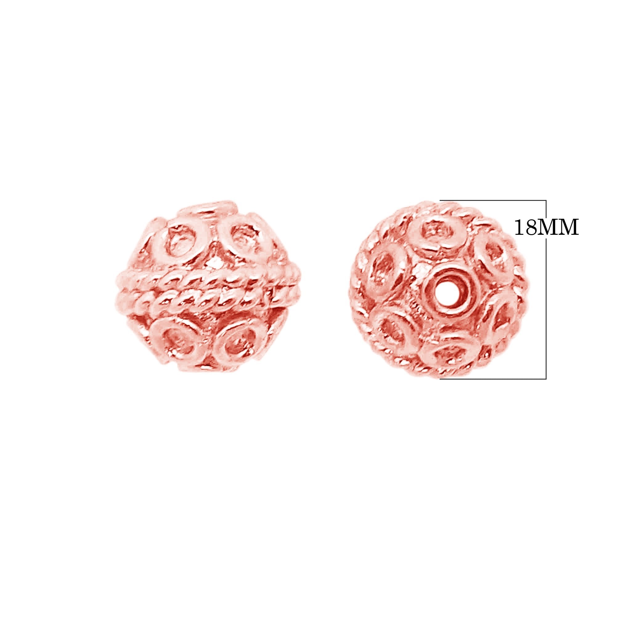 BRG-331 Rose Gold Overlay Bali Bead Beads Bali Designs Inc 