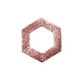 BRG-359 Rose Gold Overlay Hexagon Shape Chip Bead Beads Bali Designs Inc 