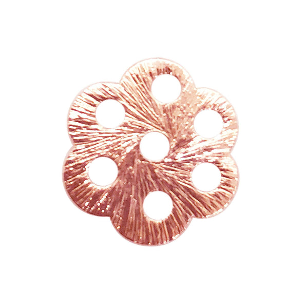 BRG-360-18MM Rose Gold Overlay Flower Shape Chip Bead Beads Bali Designs Inc 