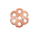 Handcrafted rose gold overlay copper floral spacer made in India for wholesale jewelry manufacturing