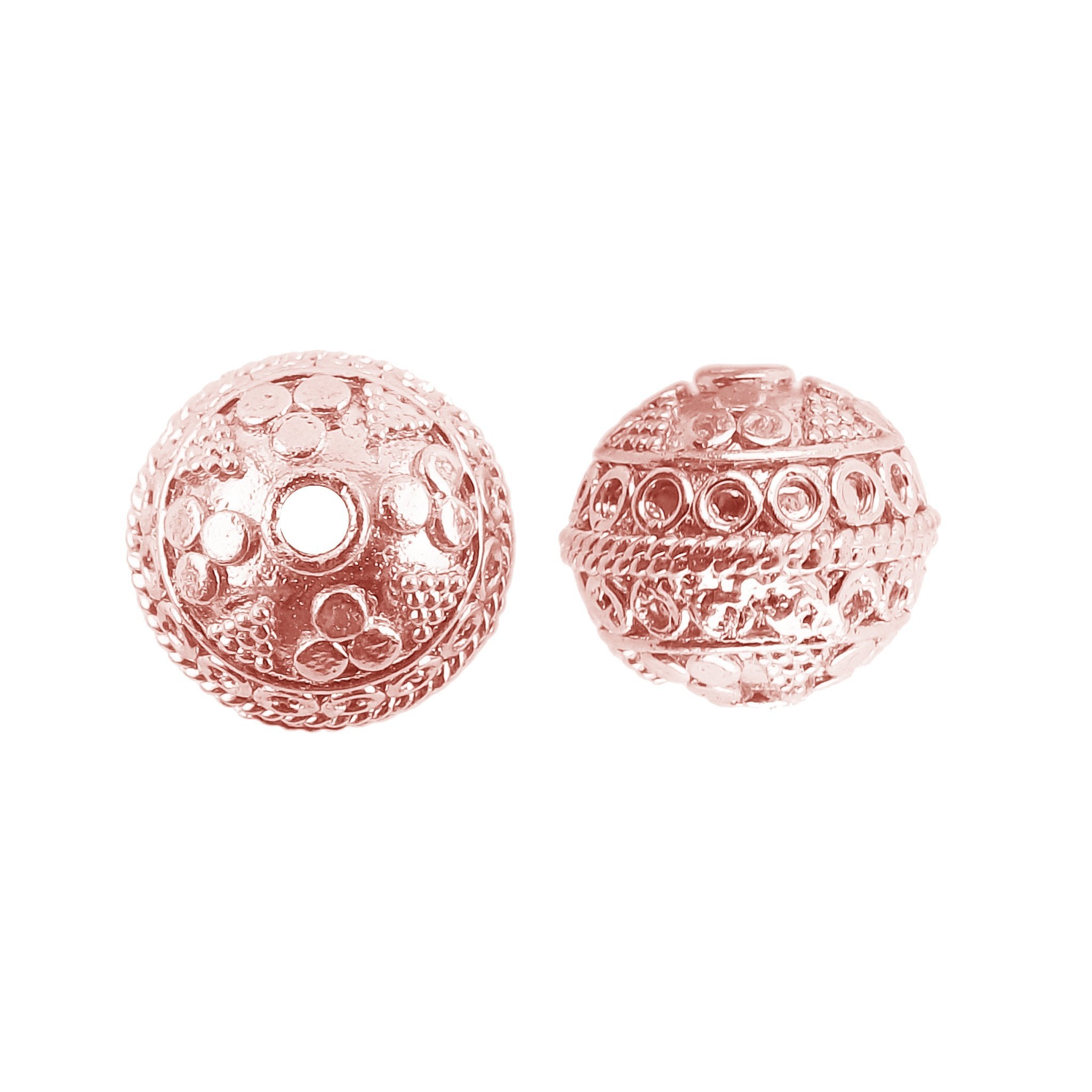 BRG-369 Rose Gold Overlay Bali Bead Beads Bali Designs Inc 