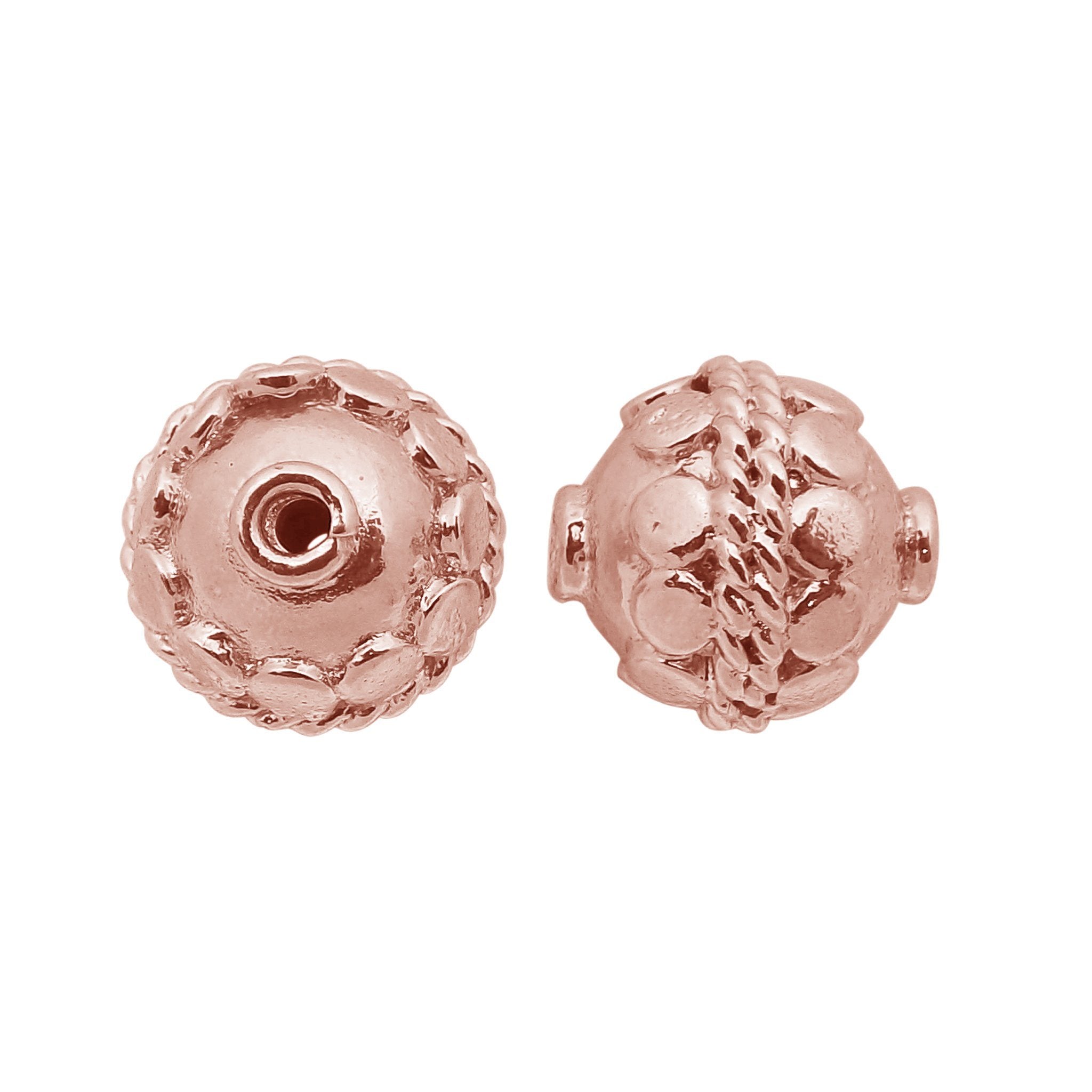 BRG-370 Rose Gold Overlay Bali Bead Beads Bali Designs Inc 