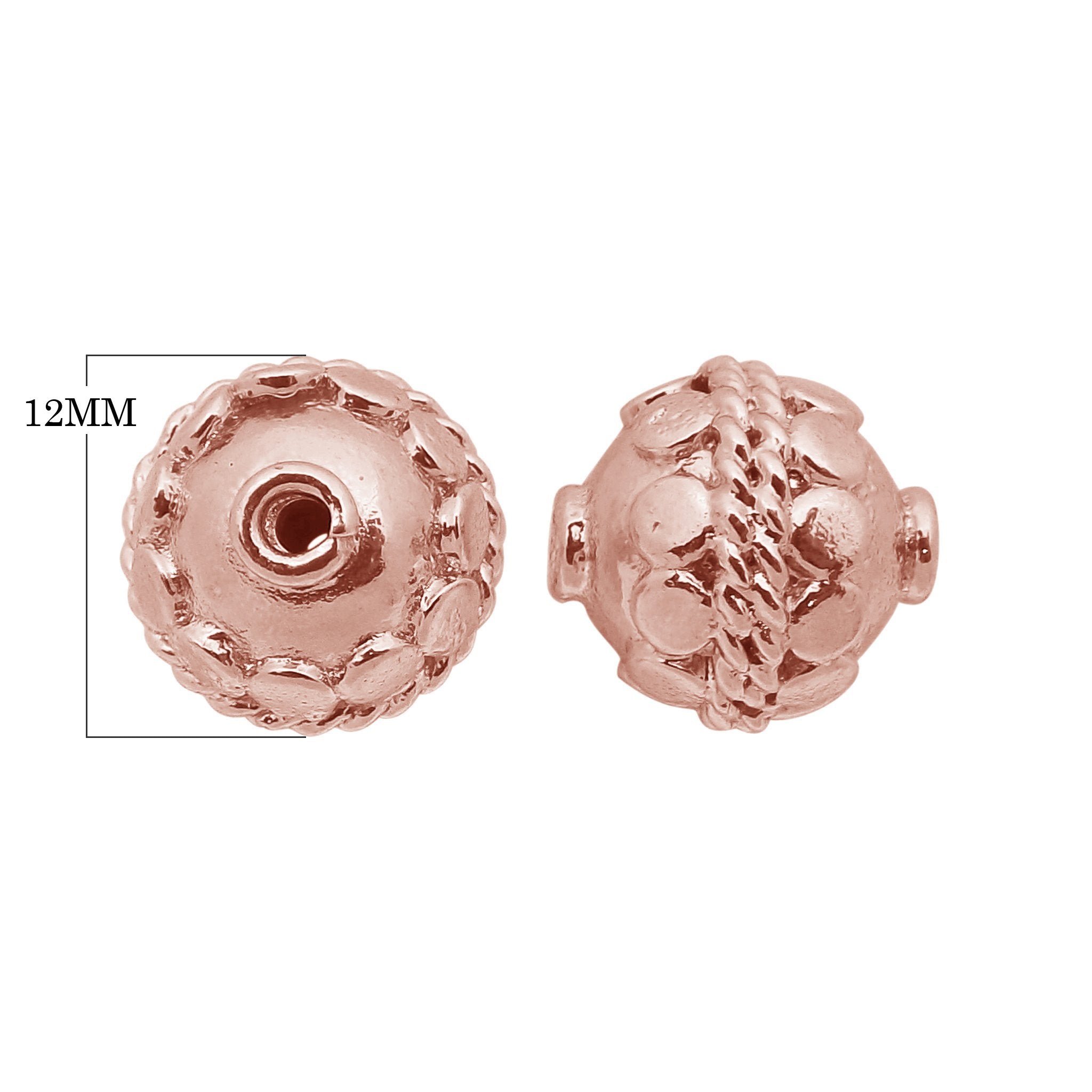 BRG-370 Rose Gold Overlay Bali Bead Beads Bali Designs Inc 