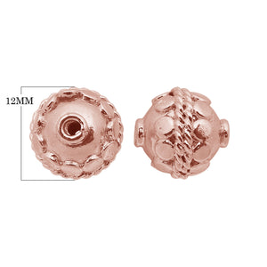 BRG-370 Rose Gold Overlay Bali Bead Beads Bali Designs Inc 