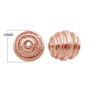 BRG-372 Rose Gold Overlay Bali Bead Beads Bali Designs Inc 