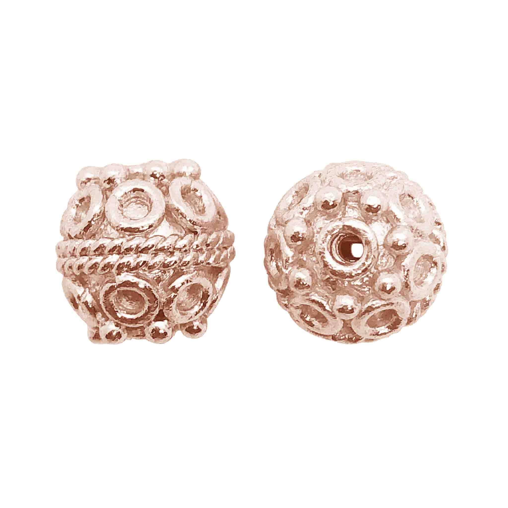 BRG-374 Rose Gold Overlay Bali Bead Beads Bali Designs Inc 