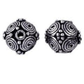 BSF-112-8MM Silver Overlay Bali Bead Beads Bali Designs Inc 
